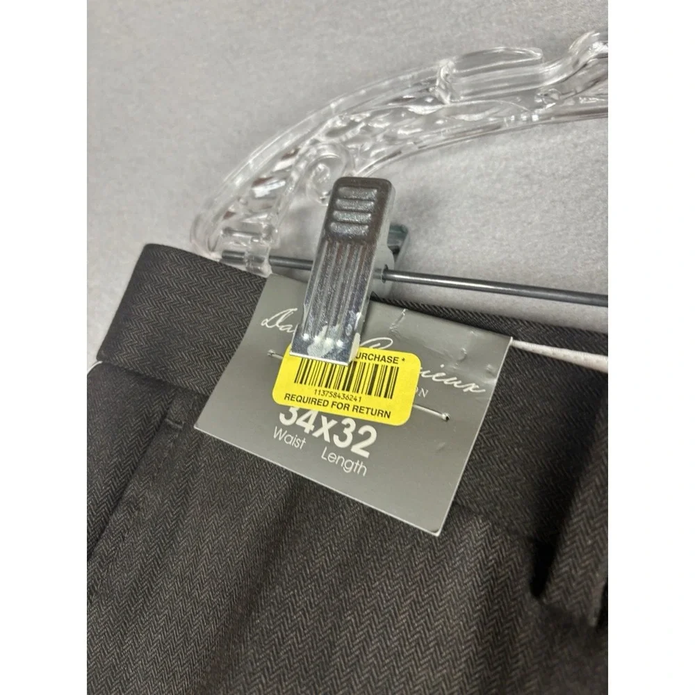 Daniel Cremieux Signature Collection Dress Pants Mens 34x32 Brown Formal 4232